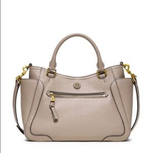 Tory Burch Frances French Large Tote/Satchel Gray Leather Satchel